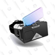 A small vr headset with a phone inside